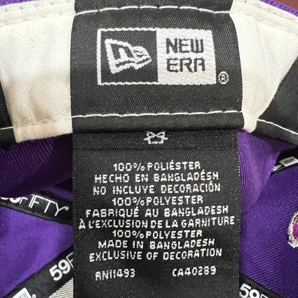 New Era, 59Fifty Fitted Hat, New York Mets, Purple & Black - Picture 10 of 15
